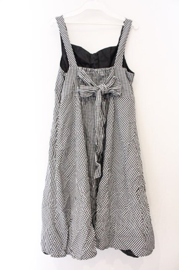 画像2: F i.n.t / バックリボンフレアージャンスカ  クロ×シロ O-26-04-07-006-CA-OP-IG-OS (2)