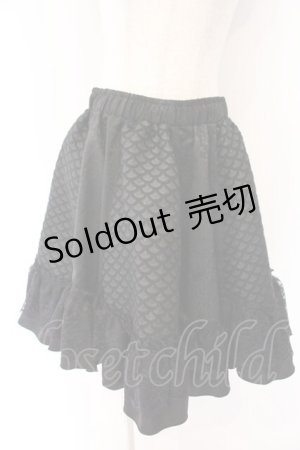 画像: Qutie Frash / 2024年プレミアム-朧月-サーキュラースカート  ブラック O-26-04-07-048-QU-SK-OW-OS