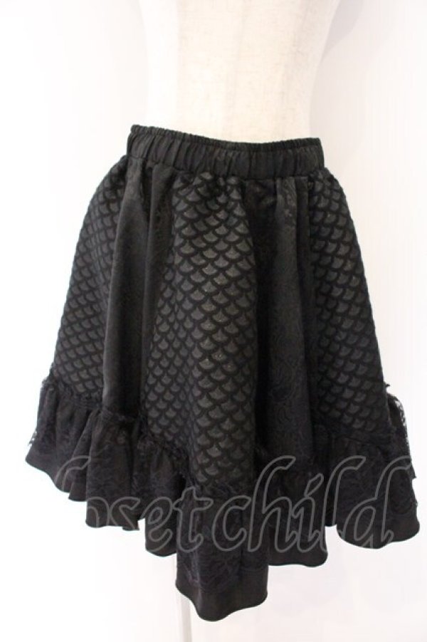 画像1: Qutie Frash / 2024年プレミアム-朧月-サーキュラースカート  ブラック O-26-04-07-048-QU-SK-OW-OS (1)