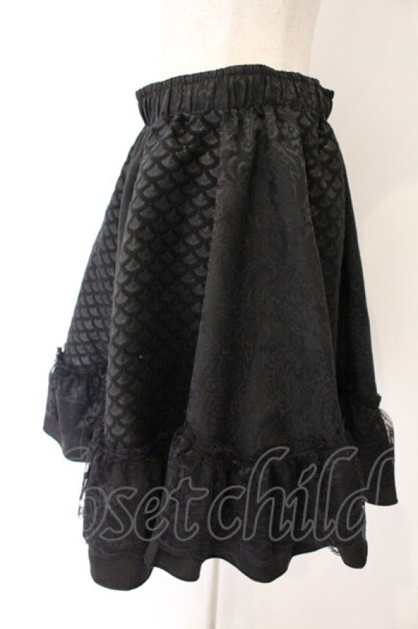 画像2: Qutie Frash / 2024年プレミアム-朧月-サーキュラースカート  ブラック O-26-04-07-048-QU-SK-OW-OS (2)