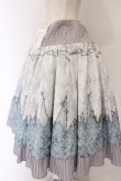 画像2: OZZ ANGELO / チェーン＆ダマスクptリバーシブルスカート  ブルー×グレー O-26-04-07-057-OO-SK-OW-OS (2)