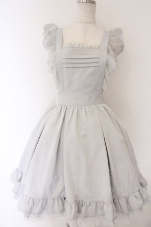 画像: Secret Honey / フリルエプロンジャンパードレス 2 グレー O-26-04-07-058-CA-OP-OW-OS