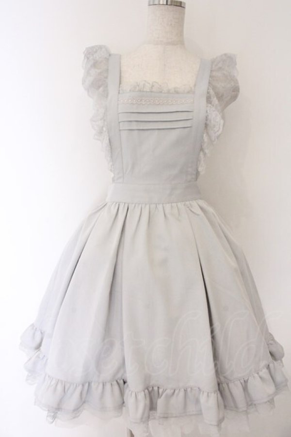 画像1: Secret Honey / フリルエプロンジャンパードレス 2 グレー O-26-04-07-058-CA-OP-OW-OS (1)