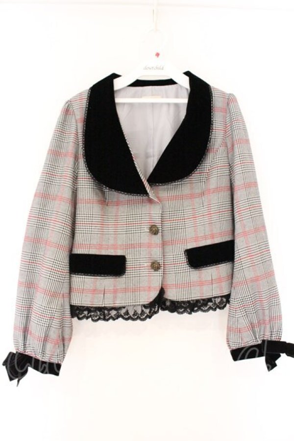 画像1: axes femme POETIQUE / ボリューム袖ジャケット M グレー O-26-04-07-060-AX-JA-OW-OS (1)