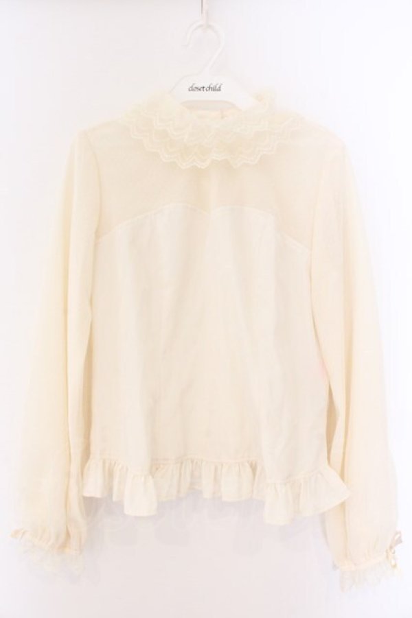 画像1: Angelic Pretty / レーシィドットビスチェ風ブラウス  アイボリー O-26-04-07-061-AP-BL-OW-OS (1)