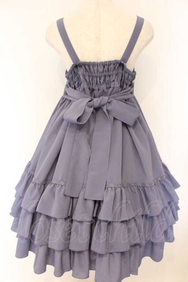 画像4: metamorphose / Ribbonベビードールジャンパースカート  ブルーグレー O-26-04-07-064-ME-OP-OW-OS (4)