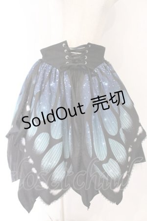 画像: STAR FANTASY（海外ロリータブランド） / Butterfly Effectスカート  ブルー×クロ O-26-04-07-066-EL-SK-OW-OS