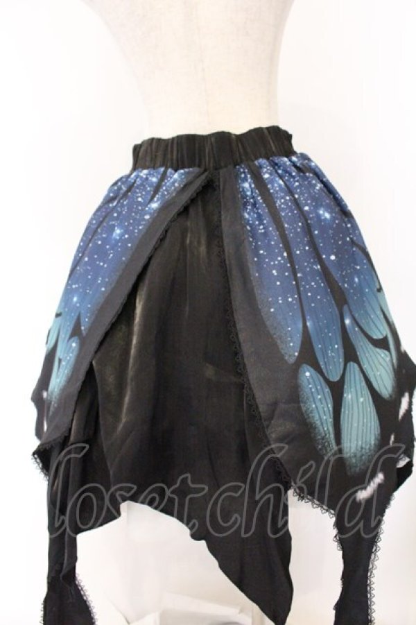 画像4: STAR FANTASY（海外ロリータブランド） / Butterfly Effectスカート  ブルー×クロ O-26-04-07-066-EL-SK-OW-OS (4)