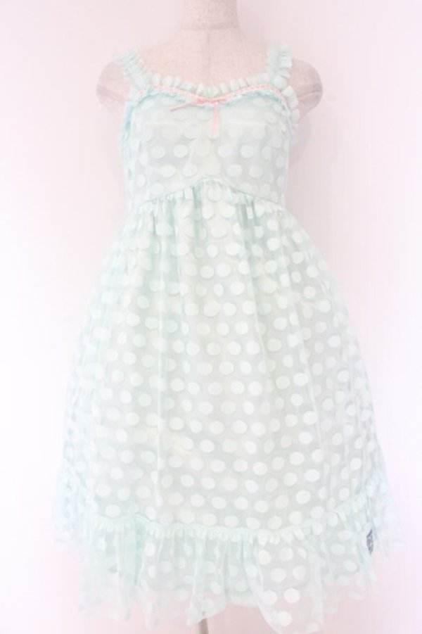 画像1: Shirley Temple / 水玉サンドレス M ミント O-26-04-07-071-ET-OP-OW-OS (1)