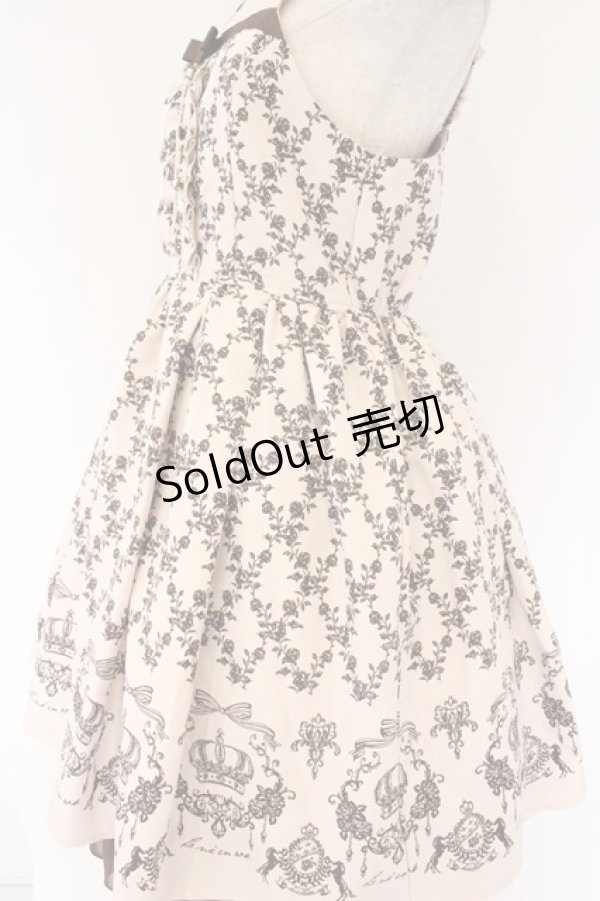 画像2: axes femme / 王冠モチーフ入りパネル柄ワンピース M ピンク O-26-04-07-072-AX-OP-OW-OS (2)