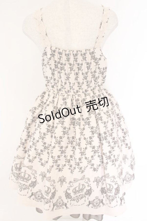 画像3: axes femme / 王冠モチーフ入りパネル柄ワンピース M ピンク O-26-04-07-072-AX-OP-OW-OS (3)