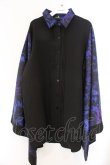 画像1: NieR Clothing / 着物風袖SHIRT【ROSE】　シャツ F ブラック×パープル O-26-04-07-015-PU-BL-OW-OS (1)