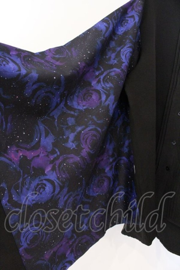 画像2: NieR Clothing / 着物風袖SHIRT【ROSE】　シャツ F ブラック×パープル O-26-04-07-015-PU-BL-OW-OS (2)