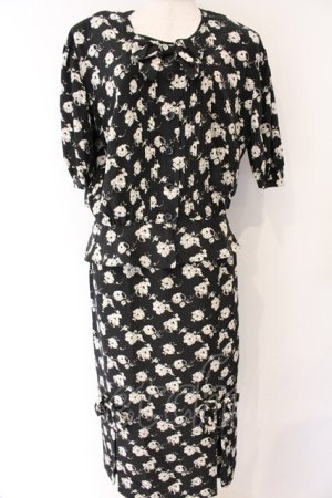 画像: INGEBORG / ハンドドローフラワーセットアプ  クロ O-26-04-07-019-LO-OP-IG-OS