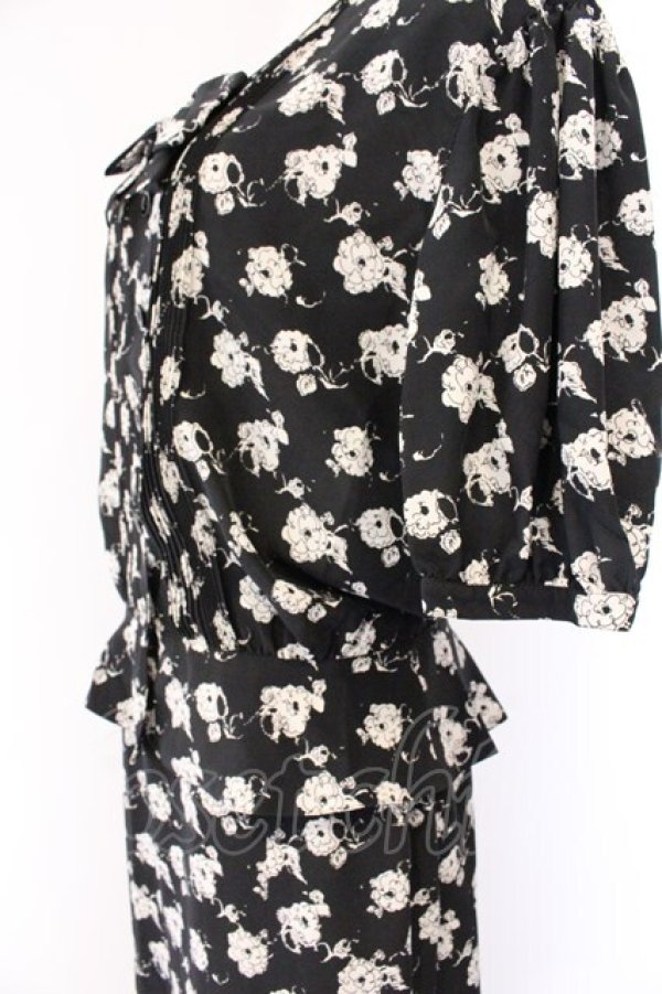 画像2: INGEBORG / ハンドドローフラワーセットアプ  クロ O-26-04-07-019-LO-OP-IG-OS (2)