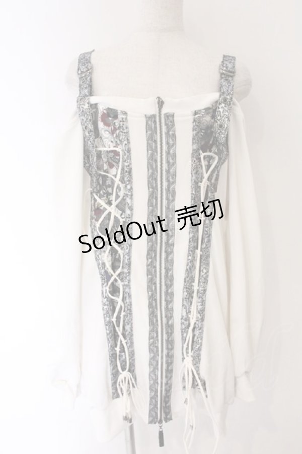 画像1: Qutie Frash / 2店舗限定オフショルパーカー  ホワイト O-26-04-07-022-QU-TO-OW-OS (1)