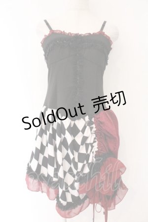 画像: Qutie Frash / ダイヤアシメワンピース  レッド O-26-04-07-023-QU-OP-OW-OS