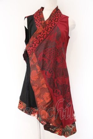 画像: Qutie Frash / 着物インナーチュニック  レッド O-26-04-07-024-QU-TO-OW-OS