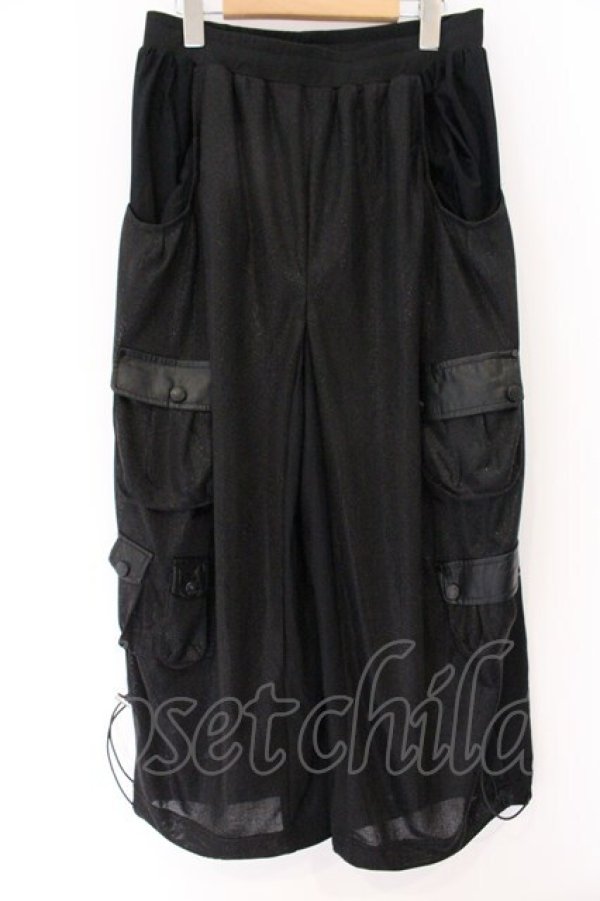 画像1: Qutie Frash / カーゴパンツ  ブラックラメ O-26-04-07-028-QU-PA-OW-OS (1)