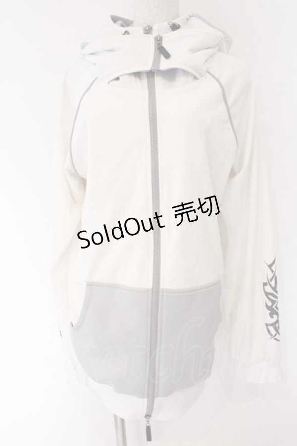 画像1: Qutie Frash / サイバーZIPパーカー  ホワイト O-26-04-07-031-QU-TO-OW-OS (1)