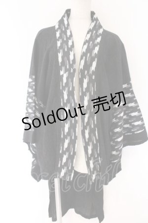 画像: Qutie Frash / 法被カーディガン  ブラック O-26-04-07-033-QU-TO-OW-OS