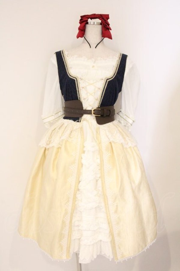画像1: LOLITA他 / 白雪姫ワンピース M ネイビー×シロ O-26-04-09-003-LO-OP-IG-OS (1)