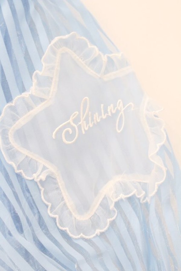 画像3: 猫与 鈴草 / ストライプスリーブブラウス L サックス O-26-04-09-029-LO-BL-IG-OS (3)