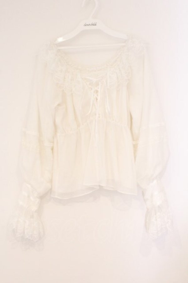 画像1: LOLITA他 / ラメ楊柳ブラウス  シロ O-26-04-09-032-LO-BL-IG-OS (1)