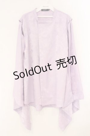 画像: rezen / 鶴ジャガード狩衣風和袖シャツ M 藤色 O-26-04-09-034-LO-BL-IG-OS