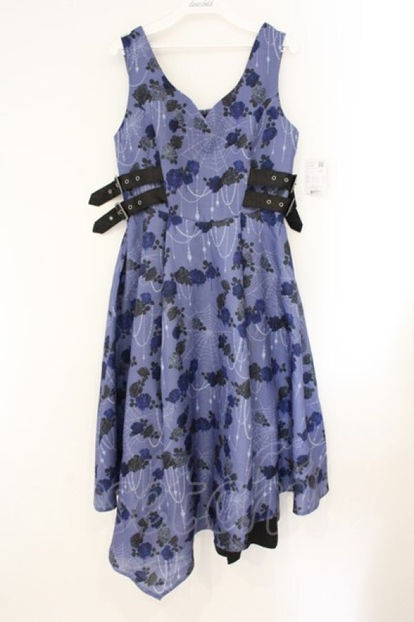 画像1: NIBBLE POISON / ナイトメアローズアシメワンピース  パープル O-26-04-09-036-0-OP-IG-OS (1)