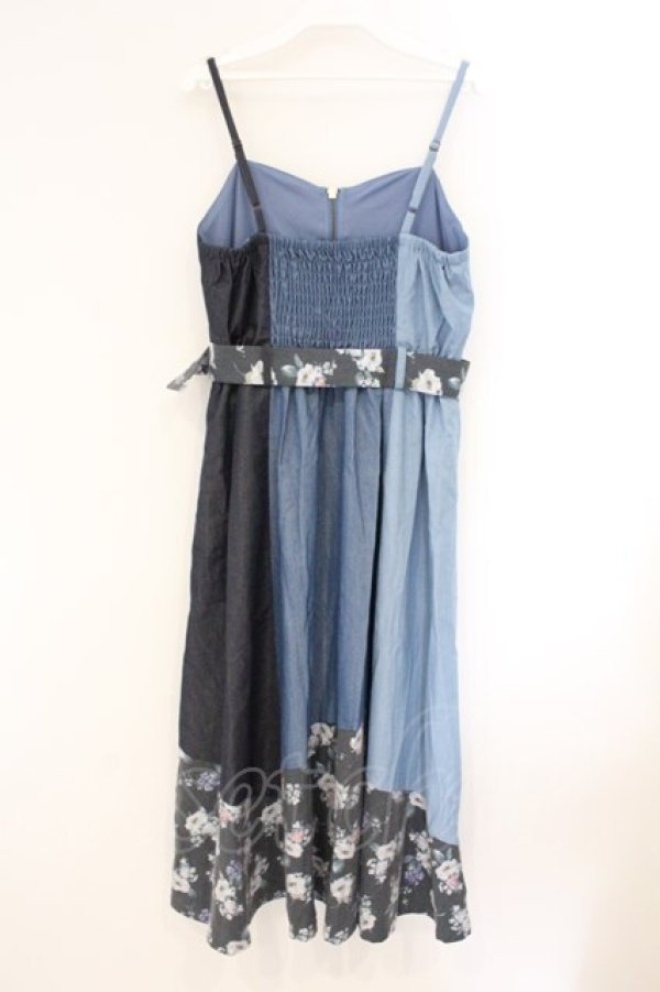 画像3: axes femme / パッチワークワンピース M ブルー O-26-04-09-037-AX-OP-IG-OS (3)