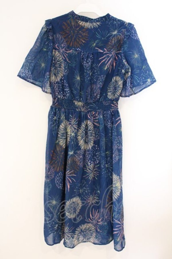 画像3: axes femme / 花火柄ワンピース F ネイビー O-26-04-09-043-AX-OP-IG-OS (3)