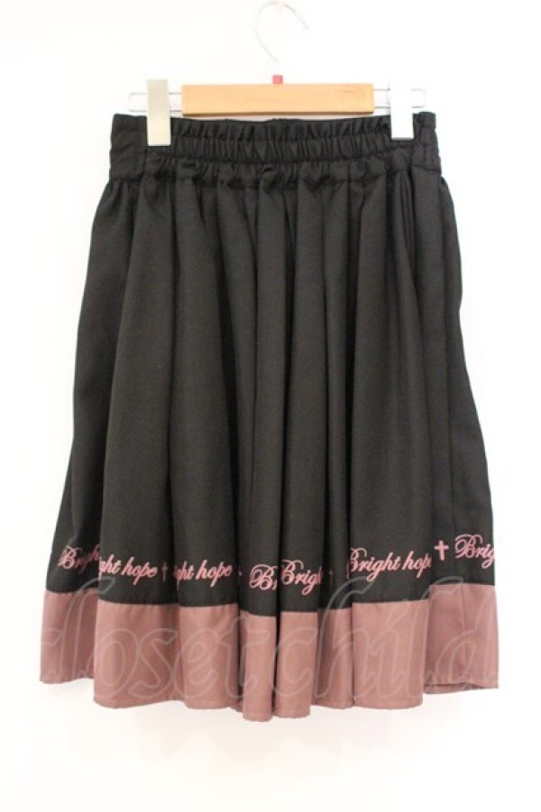 画像3: majoretty / 英字ptスカート M クロ×ピンク O-26-04-09-047-GO-SK-OW-OS (3)