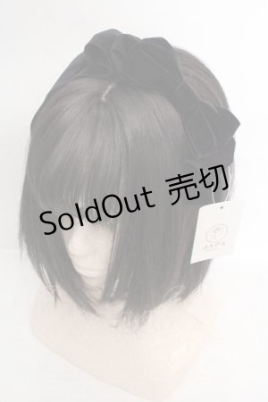 画像: axes femme kawaii / ベロアリボンカチューシャ  クロ O-26-04-09-1004-AX-AC-IG-OS