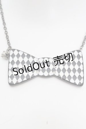 画像: MILK / リボンネックレス  クロ×シロ O-26-04-09-1037-ML-AC-IG-OS