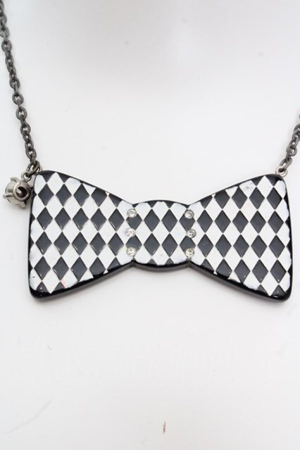 画像1: MILK / リボンネックレス  クロ×シロ O-26-04-09-1037-ML-AC-IG-OS (1)