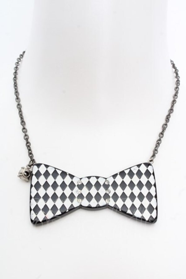 画像2: MILK / リボンネックレス  クロ×シロ O-26-04-09-1037-ML-AC-IG-OS (2)