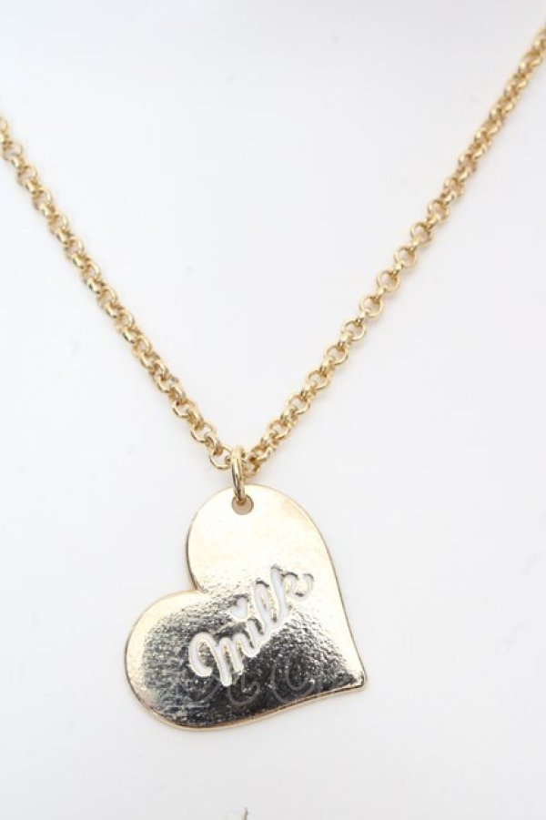 画像1: MILK / ハートロゴネックレス  ゴールド O-26-04-09-1041-ML-AC-IG-OS (1)
