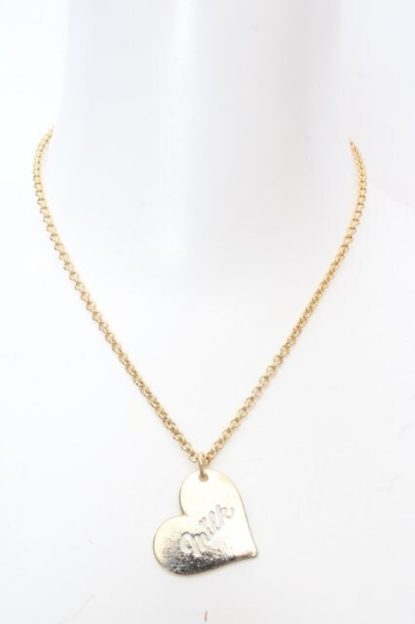 画像2: MILK / ハートロゴネックレス  ゴールド O-26-04-09-1041-ML-AC-IG-OS (2)