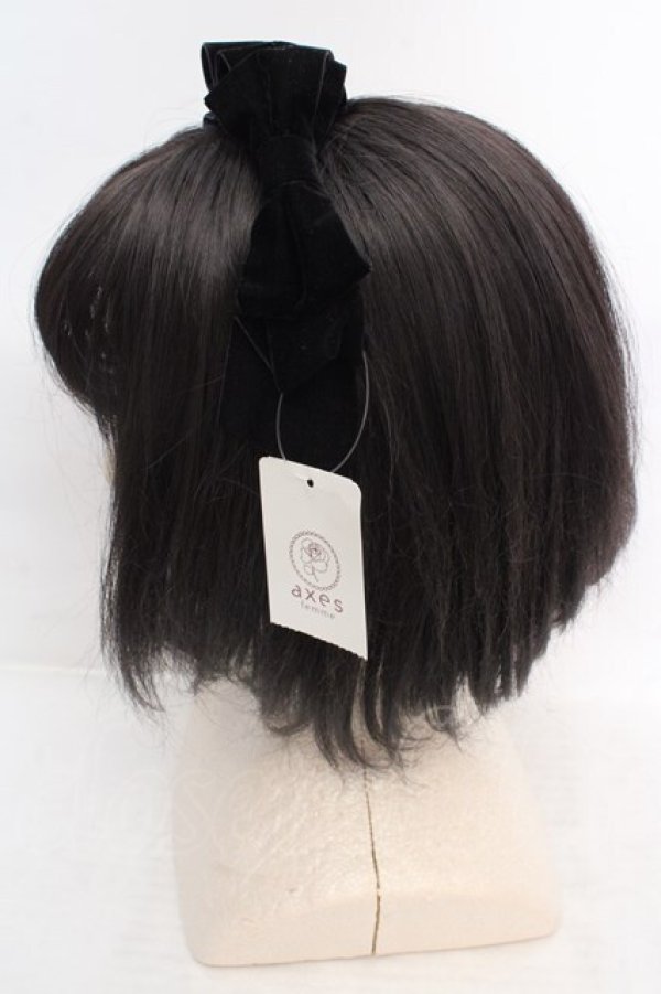 画像3: axes femme kawaii / ベロアリボンカチューシャ  クロ O-26-04-09-1004-AX-AC-IG-OS (3)