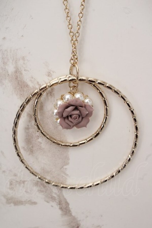 画像1: axes femme / リングローズネックレス  ゴ^ールド O-26-04-09-1047-AX-AC-IG-OS (1)