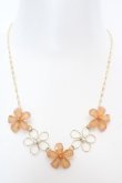 画像2: axes femme / お花ビジューネックレス  ゴールド×ピンク O-26-04-09-1049-AX-AC-IG-OS (2)