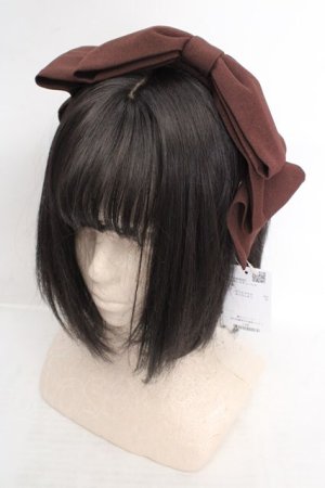画像: axes femme kawaii / 斜めリボンカチューシャ  ブラウン O-26-04-09-1005-AX-AC-IG-OS