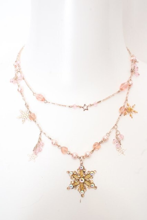 画像2: axes femme / キラキラスノーネックレス  ピンクゴールド O-26-04-09-1051-AX-AC-IG-OS (2)