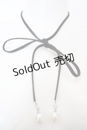 画像: axes femme / パールコードチョーカー  クロ×パール O-26-04-09-1052-AX-AC-IG-OS