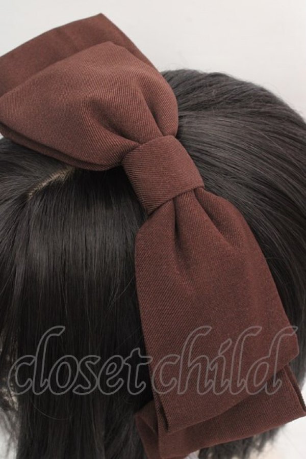 画像2: axes femme kawaii / 斜めリボンカチューシャ  ブラウン O-26-04-09-1005-AX-AC-IG-OS (2)