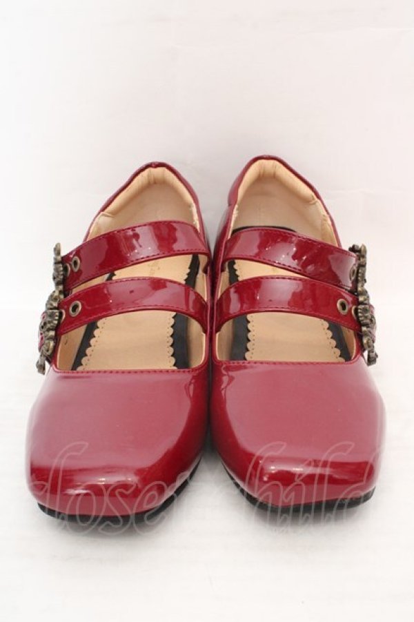 画像2: Summer Fairy / スクエアトゥシューズ 38 ワイン O-26-04-09-1055-LO-SH-IG-OS (2)