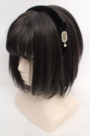 画像: axes femme / ビジューデザインカチューシャ  クロ O-26-04-09-1006-AX-AC-IG-OS