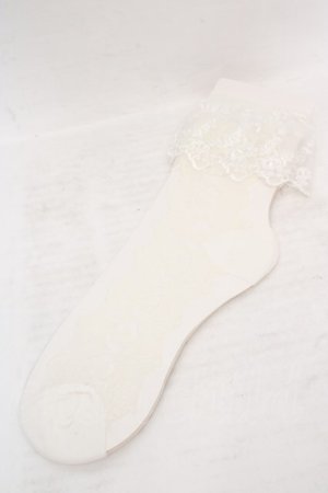 画像: axes femme / レースソックス  シロ O-26-04-09-1061-AX-ZA-IG-OS