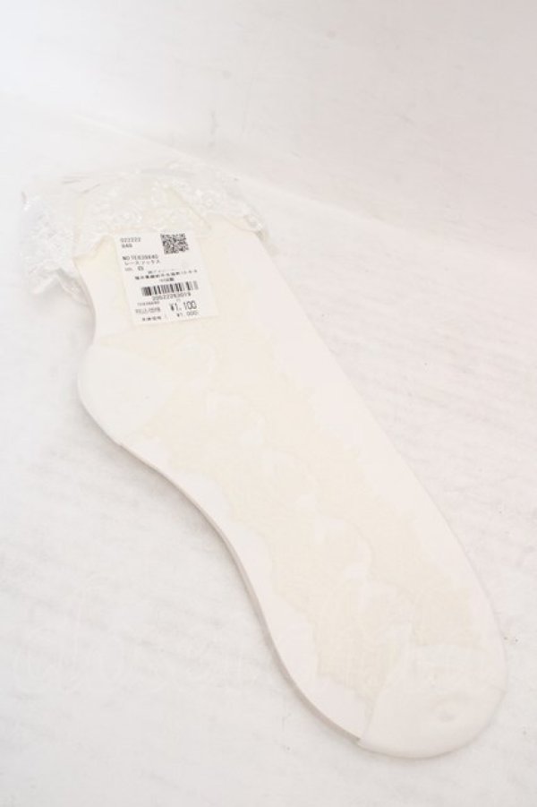 画像2: axes femme / レースソックス  シロ O-26-04-09-1061-AX-ZA-IG-OS (2)